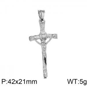 Stainless Steel Cross Pendant - KP100289-WGRY