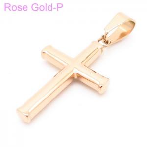 Stainless Steel Cross Pendant - KP100320B-HR