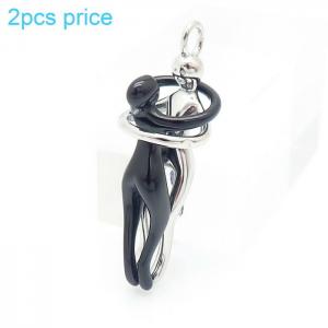 Stainless Steel Black-plating Pendant - KP100340-HR