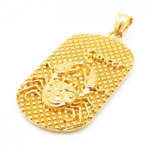 Stainless Steel Gold-plating Pendant - KP100496-TLA