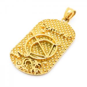 Stainless Steel Gold-plating Pendant - KP100498-TLA