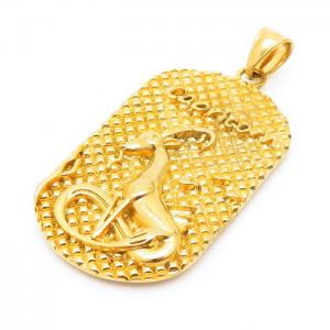 Stainless Steel Gold-plating Pendant - KP100499-TLA