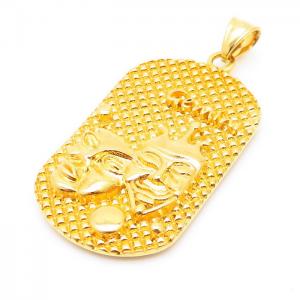 Stainless Steel Gold-plating Pendant - KP100505-TLA