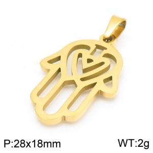 Stainless Steel Gold-plating Pendant - KP100652-Z