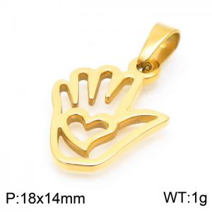 Stainless Steel Gold-plating Pendant - KP100662-Z