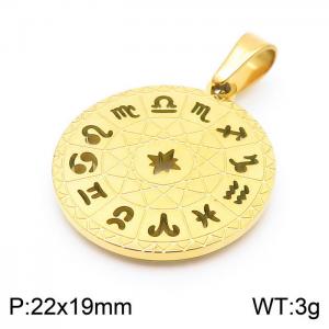 Stainless Steel Gold-plating Pendant - KP100664-Z
