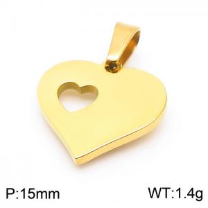 Stainless Steel Gold-plating Pendant - KP100666-Z
