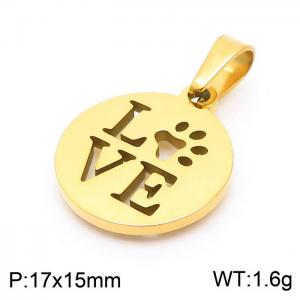 Stainless Steel Gold-plating Pendant - KP100675-Z