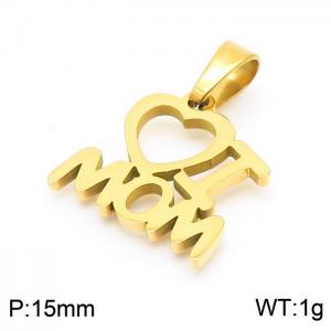 Stainless Steel Gold-plating Pendant - KP100677-Z
