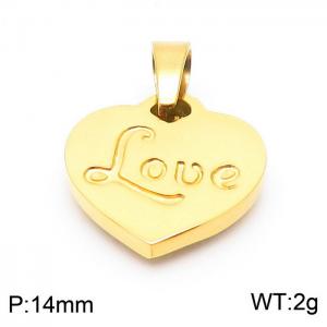 Stainless Steel Gold-plating Pendant - KP100681-Z