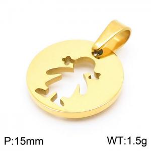 Stainless Steel Gold-plating Pendant - KP100693-Z