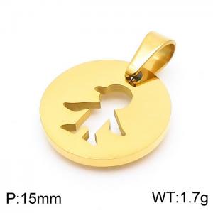 Stainless Steel Gold-plating Pendant - KP100695-Z