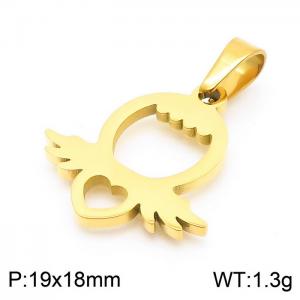 Stainless Steel Gold-plating Pendant - KP100699-Z