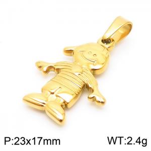 Stainless Steel Gold-plating Pendant - KP100713-Z