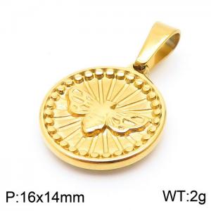 Stainless Steel Gold-plating Pendant - KP100715-Z