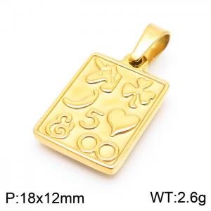 Stainless Steel Gold-plating Pendant - KP100723-Z