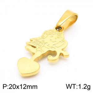 Stainless Steel Gold-plating Pendant - KP100738-Z