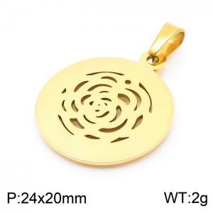Stainless Steel Gold-plating Pendant - KP100757-Z