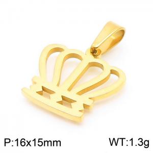 Stainless Steel Gold-plating Pendant - KP100763-Z