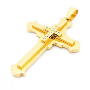 Stainless Steel Cross Pendant - KP100949-TBC