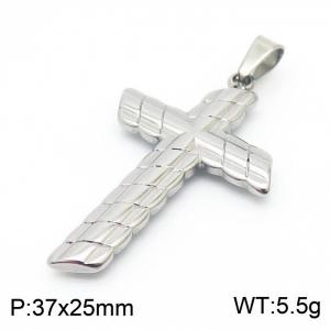 Stainless Steel Cross Pendant  Silver Color - KP109177-Z
