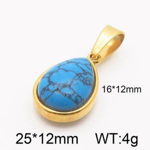 Stainless Steel Stone&Crystal Pendant - KP115352-Z