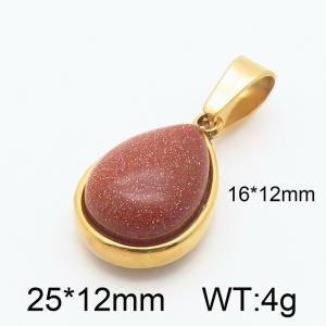 Stainless Steel Stone&Crystal Pendant - KP115353-Z