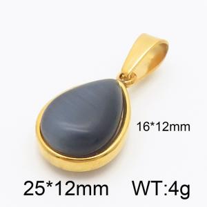 Stainless Steel Stone&Crystal Pendant - KP115357-Z
