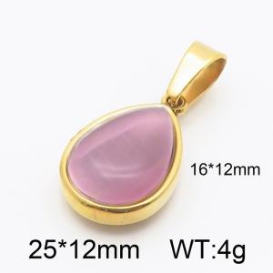 Stainless Steel Stone&Crystal Pendant - KP115361-Z