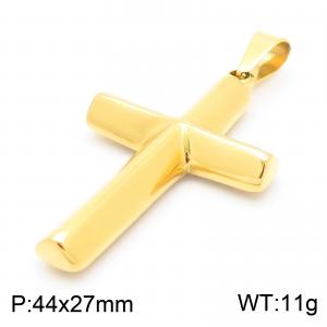 European and American fashion personality stainless steel cross men's charm gold pendant - KP115581-KJX