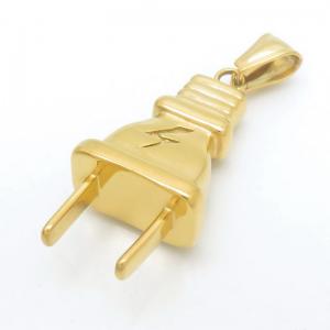 Stainless Steel Gold-plating Pendant - KP115627-HR