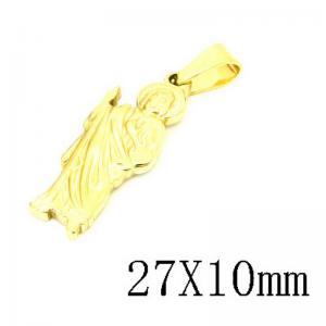 Stainless Steel Gold-plating Pendant - KP115709-NT