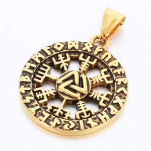 Stainless Steel Gold-plating Pendant - KP115908-MI