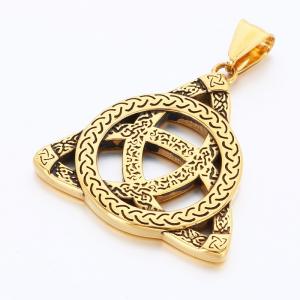 Stainless Steel Gold-plating Pendant - KP115918-MI