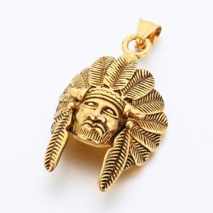 Stainless Steel Gold-plating Pendant - KP115935-MI