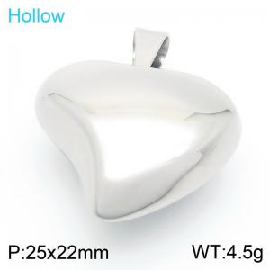 Stainless steel fashionable hand polished heart-shaped pendant hollow accessory - KP116198-Z
