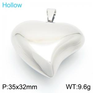 Stainless steel fashionable hand polished heart-shaped pendant hollow accessory - KP116199-Z