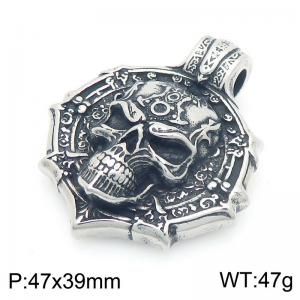 Stainless Skull Pendants - KP116423-LU