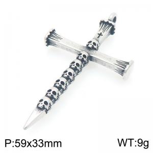 Stainless Steel Cross Pendant - KP116424-LU