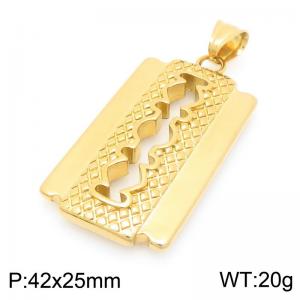 Stainless Steel Gold-plating Pendant - KP116427-LU