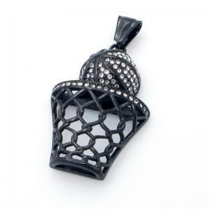 Stainless Steel Stone & Crystal Pendant - KP116437-HR