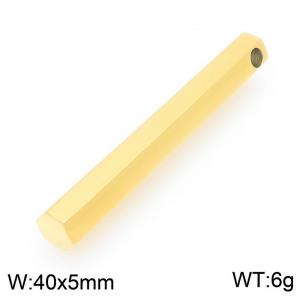 Gold-Plated Stainless Steel Prism Bar Pendant - KP116626-K