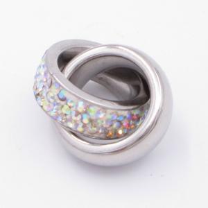 Stainless Steel Stone & Crystal Pendant - KP116922-ZY