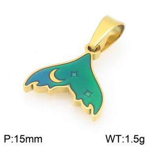 Gold-Plated Stainless Steel Fish Tail Pendant - KP117103-Z