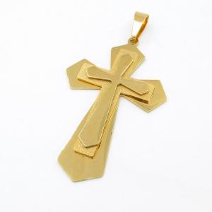 Stainless Steel Cross Pendant - KP117216-JG