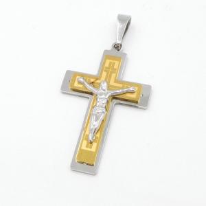 Stainless Steel Cross Pendant - KP117257-JG