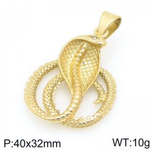 Stainless Steel Gold-plating Pendant - KP117352-MZOZ