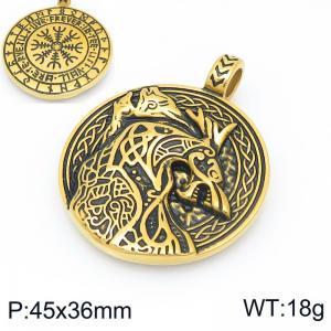 Stainless Steel Gold-plating Pendant - KP117359-MZOZ