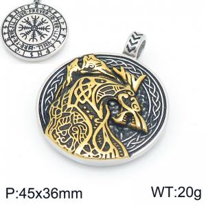 Stainless Steel Gold-plating Pendant - KP117360-MZOZ
