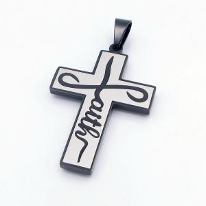 Stainless Steel Cross Pendant - KP117528-HR